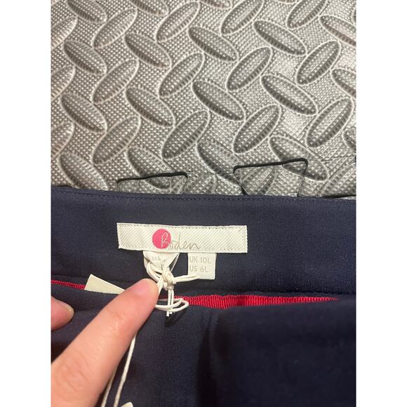 NWT BODEN Hampshire Bootcut Pants Ponte Knit Navy Blue T0011 Womens Size 6 Long - Picture 5 of 9